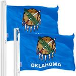 Load image into Gallery viewer, Oklahoma OK State Flag 3x5 Ft 2 Pack 150D Printed Polyester Brass Grommets