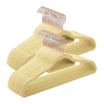 Load image into Gallery viewer, Beige Velvet Hangers 17.5 in Pack of 10 Thin Hangers Non Slip Velvet for Any