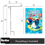 Load image into Gallery viewer, Combo Pack Garden Flag Stand Black 36x16 In and Garden Flag 12x18 In Dog in