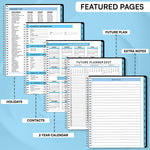 Load image into Gallery viewer, 2026 Appointment Book Planner 8.5 x 11 inch Large Blue Tabbed Daily Hourly Weekly Planner Schedule Book 15 Minute time Slots Business &amp; Personal Planner Jan 2026 Dec 2026