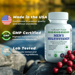 Load image into Gallery viewer, Men's Multivitamin &amp; Mineral Complex with Plant Based Extracts Multivitamin for Men Improves Overall Health Antioxidant &amp; Natural Body Support 60 Capsules 30 Day Supply