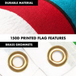 Load image into Gallery viewer, G128 Combo Pack: 6 Ft Tangle Free Spinning Flagpole (White) &amp; Uzbekistan Flag 3x5 Ft Printed 150D Polyester, Brass Grommets (Flag Included) Aluminum Flag Pole