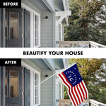 Load image into Gallery viewer, G128 Combo Pack: 5 Ft Tangle Free Aluminum Spinning Flagpole (White) &amp; Bennington 76 Flag 2x3 Ft, ToughWeave Series Embroidered 300D Polyester  Pole with Flag Included