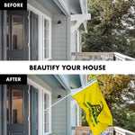 Load image into Gallery viewer, G128  6 Feet Tangle Free Spinning Flagpole (White) Gadsden Flag Brass Grommets Spun Polyester 3x5 ft (Flag Included) Aluminum Flag Pole