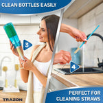 Load image into Gallery viewer, Dish Brush Set of 5 with Convenient Holder Bottle Water Brush Dish Scrub Brush Scrubber Brush and Straw Brush Kitchen Scrub Brushes Non Slip Long Handle for Sink Dishes Cup Pot