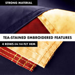 Load image into Gallery viewer, G128 Combo Pack: 5 Ft Tangle Free Aluminum Spinning Flagpole (White) &amp; Texas TeaStained Flag 2x3 Ft, ToughWeave Pro Series Embroidered 420D Polyester  Pole with Flag Included