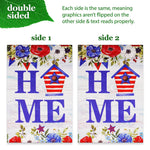 Load image into Gallery viewer, G128 Combo Pack: Garden Flag Stand Black 36 in x 16 in &amp; Garden Flag Patriotic Decoration Home Birdhouse 12x18 DoubleSided Blockout Fabric