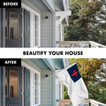 Load image into Gallery viewer, G128 Combo Pack: 6 Feet Tangle Free Spinning Flagpole (Silver) Christian Religious Flag 3x5 ft Printed 150D Brass Grommets (Flag Included) Aluminum Flag Pole