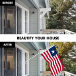 Load image into Gallery viewer, G128 Combo Pack: 6 Ft Tangle Free Aluminum Spinning Flagpole (White) &amp; Liberia Liberian Flag  3x5 Ft LiteWeave Pro Series Printed 150D Polyester  Pole with Flag Included