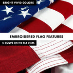 Load image into Gallery viewer, G128  6 Feet Tangle Free Spinning Flagpole (Silver) American USA Flag Brass Grommets Spun Polyester 3x5 ft (Flag Included) Aluminum Flag Pole