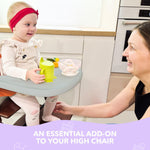 Load image into Gallery viewer, High Chair Tray Glossy Gray Compatible with Stokke Trip Trap Chair Ergonomic Curved Design BPA Free Easy to Assemble