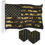 Load image into Gallery viewer, G128 10 Pack: American USA Camouflage Flag  3x5 Ft  LiteWeave Pro Printed 300D Polyester  Green Stars Camo Stripes, Vibrant Colors, Brass Grommets, Thicker and More Durable Than 100D 75D Poly