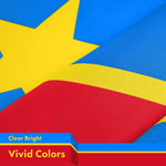 Load image into Gallery viewer, G128 2 Pack: DR Congo Congolese Flag  3x5 Ft  Printed 150D Polyester  Indoor/Outdoor, Vibrant Colors, Brass Grommets, Quality Polyester, Much Thicker More Durable Than 100D 75D Polyester