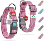 Load image into Gallery viewer, Reflective Cotton Dog Collar Eco Friendly Alt to Nylon Collar for Small Medium Large Dogs Adjustable Male Female Dog Collar Pet Collar with QR ID Tag Collar for Large Breed Dogs and Puppy