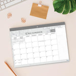 Load image into Gallery viewer, Desk Calendar 2024 17x12 Wall Calendar Thick Paper &amp; Notes Section Runs from December 2023 December 2024 (Gray)