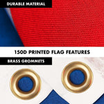 Load image into Gallery viewer, G128 Combo Pack: 6 Ft Tangle Free Spinning Flagpole (Silver) &amp; Slovakia Flag 3x5 Ft Printed 150D Polyester, Brass Grommets (Flag Included) Aluminum Flag Pole