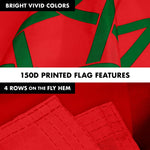 Load image into Gallery viewer, G128 Combo Pack: 6 Feet Tangle Free Spinning Flagpole (White) Morocco Moroccan Flag 3x5 ft Printed 150D Brass Grommets (Flag Included) Aluminum Flag Pole