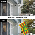 Load image into Gallery viewer, G128 Combo Pack: 6 Ft Tangle Free Aluminum Spinning Flagpole (White) &amp; Hawaii Kanaka Maoli Flag 3x5 Ft, LiteWeave Pro Series Printed 150D Polyester  Pole with Flag Included
