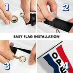 Load image into Gallery viewer, Combo Pack 6 Ft Tangle Free Spinning Flagpole Black)Open Vertial Flag 3x5 ft