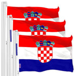 Load image into Gallery viewer, Croatia Croatian Flag 3x5 Ft 3Pack 150D Printed Polyester