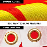 Load image into Gallery viewer, G128 Combo Pack: 6 Ft Tangle Free Spinning Flagpole (Black) &amp; Kyrgyzstan Flag 3x5 Ft Printed 150D Polyester, Brass Grommets (Flag Included) Aluminum Flag Pole