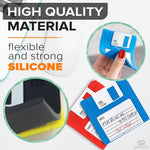 Load image into Gallery viewer, 6 PCS Silicone Floppy Disk Coaster For Tables, Drink Coasters for Tabletop Protection Cheerful Funny Coasters Suitable
