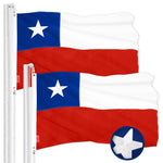 Load image into Gallery viewer, G128 2 Pack: Chile Chilean Flag  3x5 Ft  ToughWeave Series Embroidered 300D Polyester  Country Flag, Embroidered Design, Indoor/Outdoor, Brass Grommets