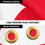 Load image into Gallery viewer, G128 Combo Pack: 6 Ft Tangle Free Aluminum Spinning Flagpole (Black) &amp; Singapore Singaporean Flag 3x5 Ft, LiteWeave Pro Series Printed 150D Polyester  Pole with Flag Included