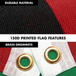 Load image into Gallery viewer, G128 Combo Pack: 6 Ft Tangle Free Spinning Flagpole (Silver) &amp; United Arab Emirates Flag 3x5 Ft Printed 150D Polyester, Brass Grommets (Flag Included) Aluminum Flag Pole