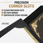 Load image into Gallery viewer, 50 Pack Single Sided Certificate Holders 8.5x11 Black Award Certificate Folders with Gold Foil Border Cardstock Covers Letter Size Graduation Certificate Sleeves Protective Diploma Holders Bulk