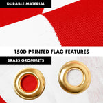 Load image into Gallery viewer, G128 Combo Pack: 6 Ft Tangle Free Aluminum Spinning Flagpole (White) &amp; Tonga Tongan Flag 3x5 Ft, LiteWeave Pro Series Printed 150D Polyester  Pole with Flag Included