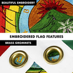 Load image into Gallery viewer, G128 Combo Pack: 6 Ft Tangle Free Aluminum Spinning Flagpole (Black) &amp; Bolivia Flag 3x5 Ft, Double ToughWeave Series Double Sided Embroidered 210D Polyester  Pole with Flag Included