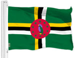 Load image into Gallery viewer, G128 Combo Pack: American USA Flag 3x5 Ft &amp; Dominica Dominican Flag 3x5 Ft  Both LiteWeave Pro Series Printed 150D Polyester, Brass Grommets