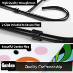 Load image into Gallery viewer, G128 Combo Pack: Garden Flag Stand Black 36x16 Inch &amp; Garden Flag Merry Christmas Penguin with Candy Cane 12x18 Inch