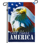 Load image into Gallery viewer, American Flag with Eagle God Bless America Patriotic Garden Flag 12x18 Inch