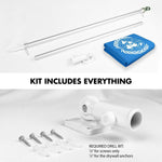 Load image into Gallery viewer, G128 Combo Pack: 6 Ft Tangle Free Aluminum Spinning Flagpole (Silver) &amp; United Nations Flag 3x5 Ft, LiteWeave Pro Series Printed 150D Polyester  Pole with Flag Included