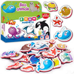 Load image into Gallery viewer, 27 Foam Fridge Magnets for Toddlers 3 years Ocean Animals Magnets for Kids