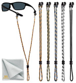 Load image into Gallery viewer, Eyeglasses String Holder Strap Cord Glasses Chain for Men Women 5 Cords Brown