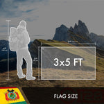 Load image into Gallery viewer, Bolivia Bolivian Flag 3x5 Ft 5Pack Doublesided Embroidered Polyester By G128