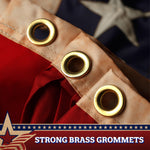 Load image into Gallery viewer, G128  5 Pack: USA Tea Stained Pleated Fan Flag 1.5x3FT Embroidered Polyester Stars and Stripes