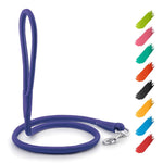 Load image into Gallery viewer, Rolled Leather Dog Leash 4Ft * 0.3 in for Small Medium and Large Dogs Heavy Duty Leather Puppy Leash for Outdoor Walking Running Training Strong Dog Leashes for Large Breed Dogs (Purple)