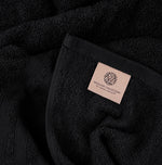 Load image into Gallery viewer, 12 Pcs Bath Towel Set for Bathroom Wealuxe Collection Black 100% Cotton Soft