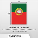 Load image into Gallery viewer, G128 Portugal Portuguese Bunting Banner  Flag 8.2 x 5.5 Inch, Full String 33 Feet  Printed 150D Polyester, Decorations For Bar, School, Festival Events Celebration