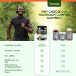 Load image into Gallery viewer, Purawex Mushroom Gummies, 20 in 1 Mushroom Complex 1050 MG, Cordyceps, Reishi,