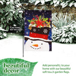 Load image into Gallery viewer, G128 Garden Flag Snowman with Festive Evergreen Top Hat  12x18 Inch  Printed Blockout Polyester  Christmas Decoration