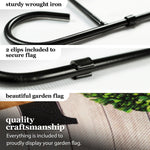 Load image into Gallery viewer, Combo Pack Garden Flag Stand Black 36x16 in and Garden Flag Everyday Decoration