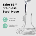 Load image into Gallery viewer, High Pressure 6 Settings Shower Head with Handheld Detachable Set Chrome Finish