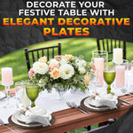 Load image into Gallery viewer, Plastic Chargers for Dinner Plates Set of 4 Large 13 inch Round Design Colorfast and Elegant Suitable for Dinner Settings Events Weddings and Gatherings Faux Wood Charger Plates