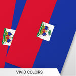 Load image into Gallery viewer, G128 Haiti Haitian Bunting Banner  Flag 8.2 x 5.5 Inch, Full String 33 Feet  Printed 150D Polyester, Decorations For Bar, School, Festival Events Celebration