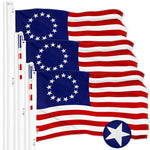 Load image into Gallery viewer, G128 3 Pack: Betsy Ross Flag  3x5 Ft  ToughWeave Series Embroidered 300D Polyester  Historical Flag, Embroidered Design, Indoor/Outdoor, Brass Grommets